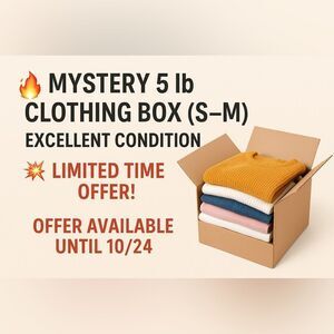 🔥 Mystery 5 lb Clothing Box (S–M) | Excellent Condition | Limited Time Offer!